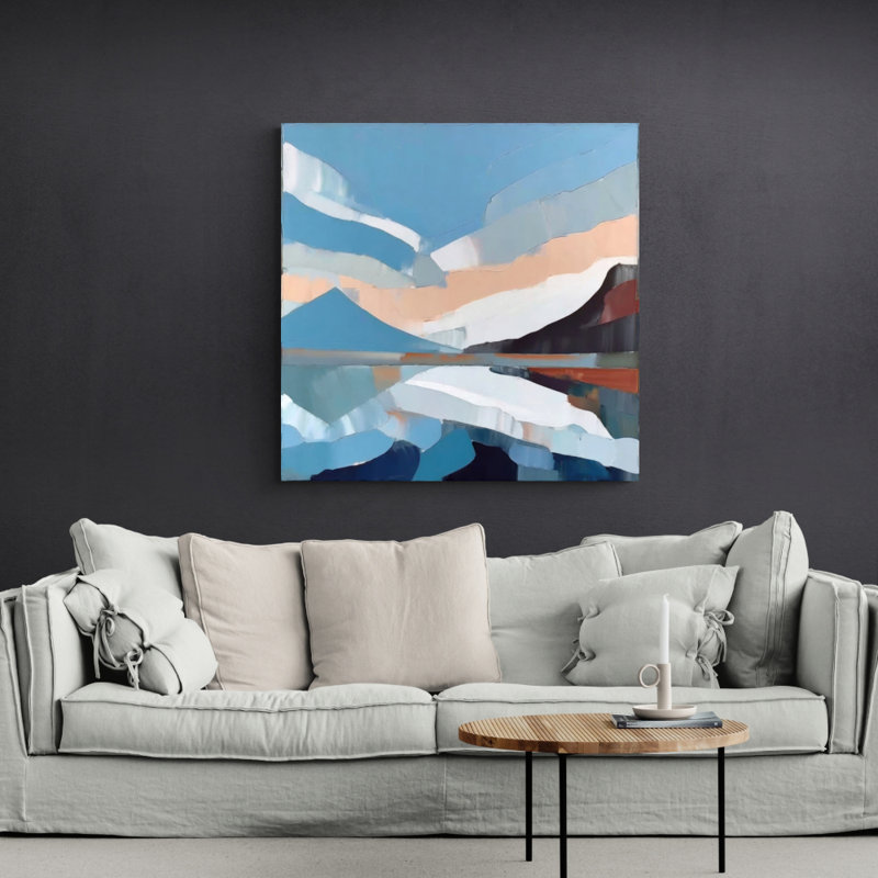 "Paysage 58" sur toile, H 24 po x l 24 po