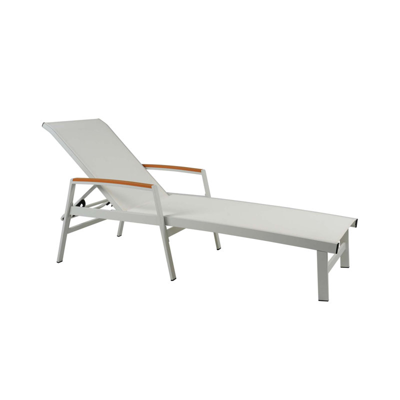Chaise longue d'extérieur élégante avec inclinaison réglable
