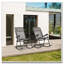 Ensemble de 2 chaises berçantes ergonomiques pliables pour l'extérieur Outsunny