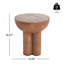 Table d'appoint ronde à trois pieds en grain de bois MGO