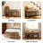 Upholstered Storage Bench with 2-Tier Shoe Rack-2009229107