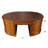 Oval Solid Wood Base Writing Desk
