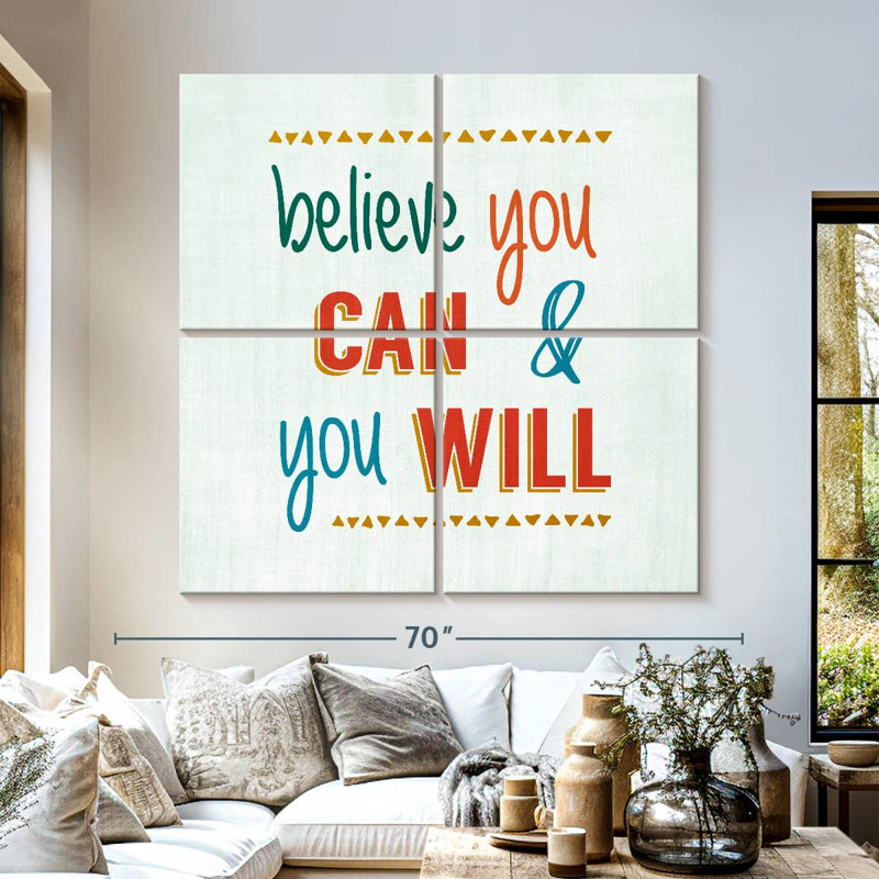 Tergel Believe You Can And You Will, H 57 po x l 57 po