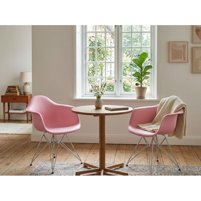 Ensemble de 2 chaises de salle à manger Ophelia, Rose clair