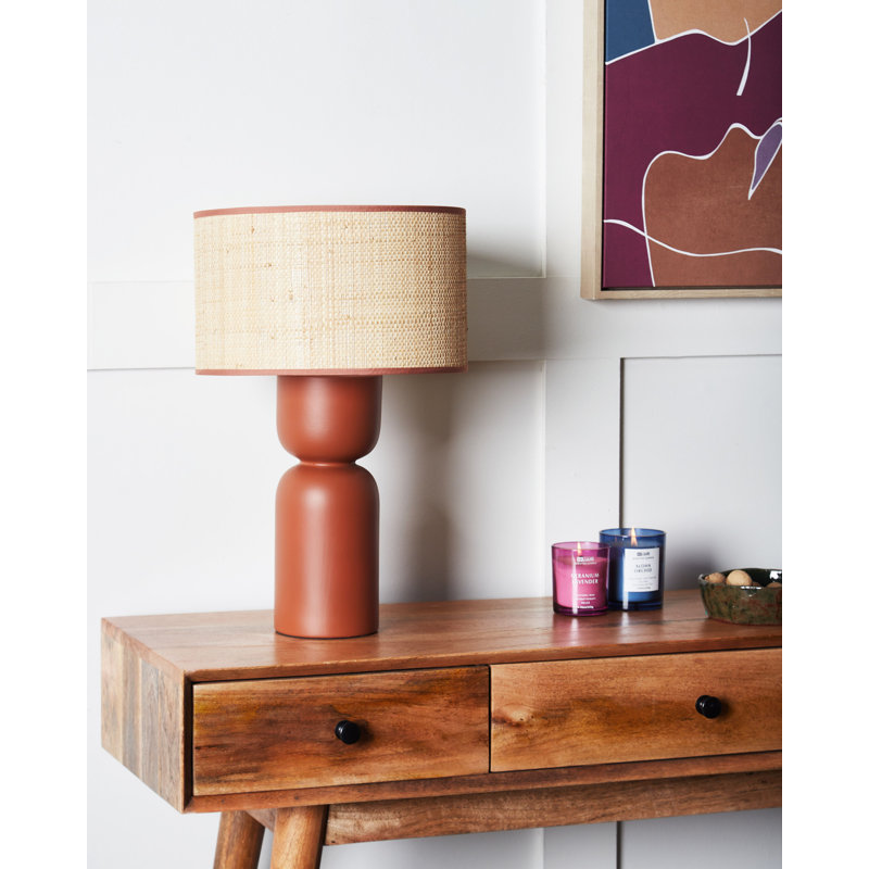 Siran Ceramic Table Lamp, Red