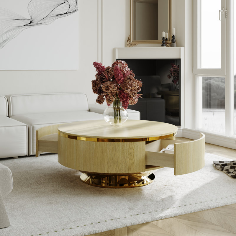 Ensemble de tables basses Wood Gold