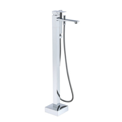 Robinet de baignoire autoportant à poignée simple avec inverseur
