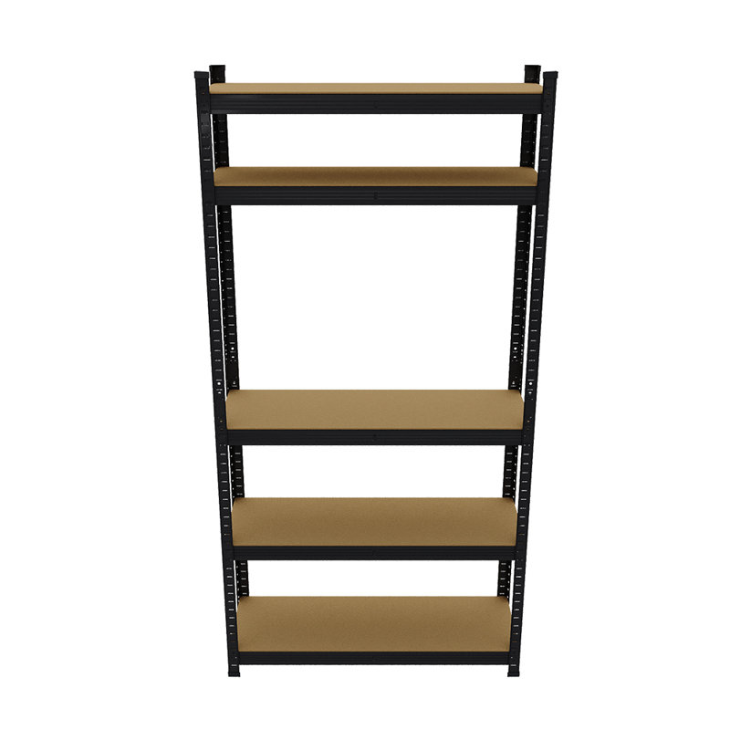 Metal Storage Rack, 180 cm H x 90 cm W x 30 cm D, Matte Black