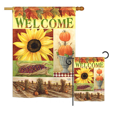 Macauley Double Sided Polyester Thanksgiving Flag Set