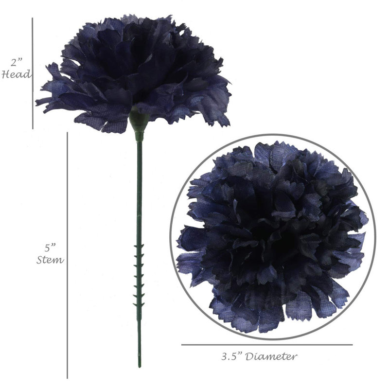 Pot de fleurs en soie, Bleu marine