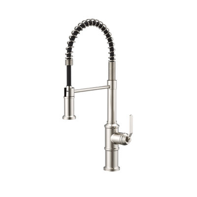 Kinzie Pre-Rinse Single Handle Spring Spout Kitchen Faucet