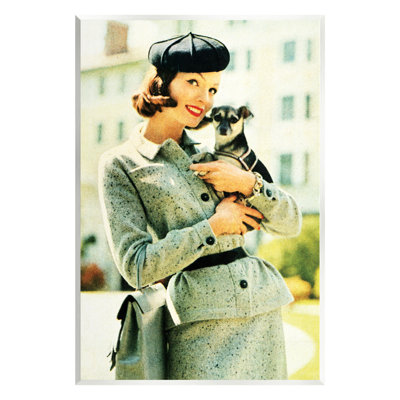 Photographie rétro de femme et de chien par Kathy Alper, photographie