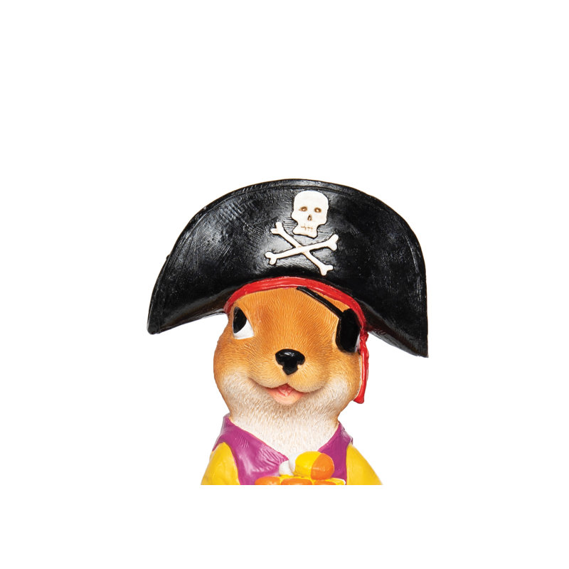 Figurine d'Halloween pirate écureuil