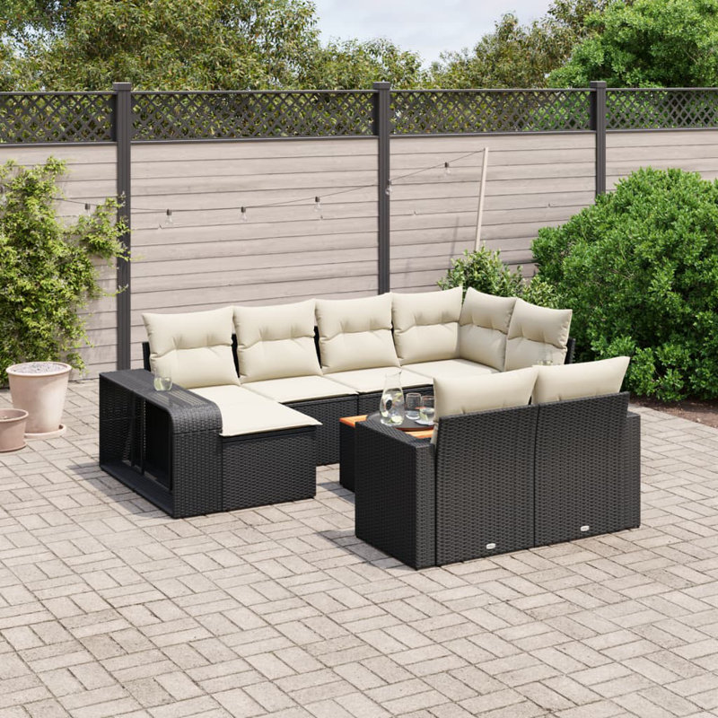 Vidaxl Garden Sofa Set Black
