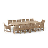 Valencia Outdoor 15 - Piece Teak Dining Set