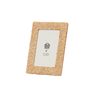 NATURAL WHITE RESIN PHOTOFRAME