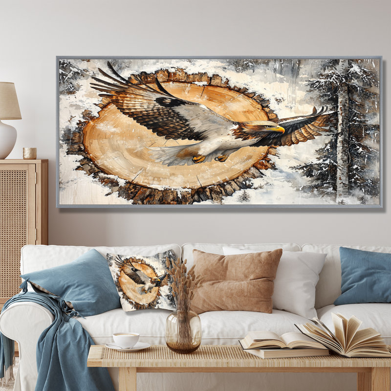 Gotlesman - Animals Wall Art, Argent argent, H 28 po x l 60 po, Impression encadrée flottante