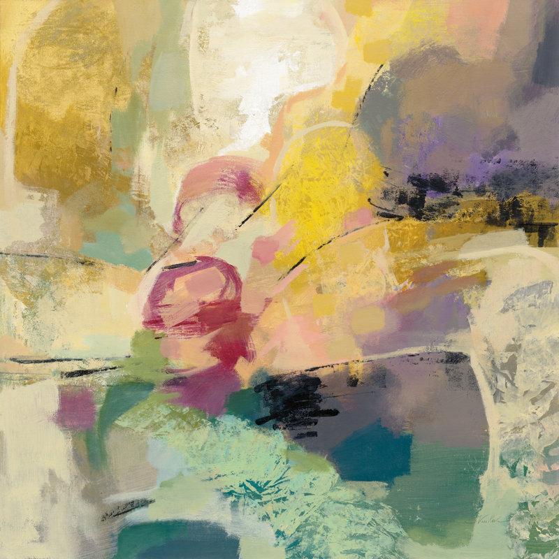 Mid Mid Mood par Silvia Vassileva - peinture sur toile tendue, H 36 po x l 36 po