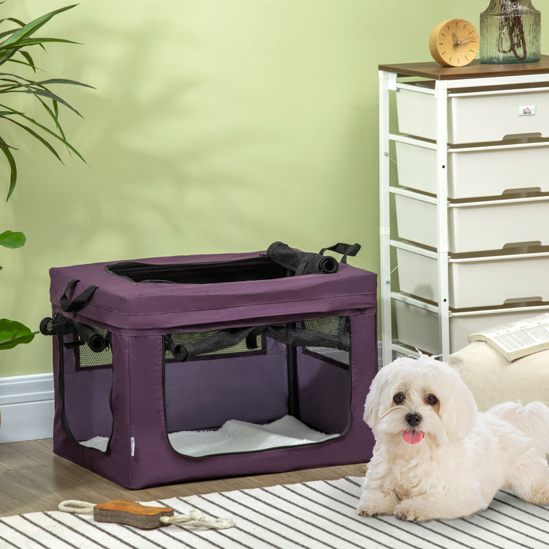 Pet Carrier with 1 Door, 42cm H x 60cm W x 42cm D, Purple