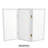 Alex 26.5"H Short Folding Screen-107815508-107815496
