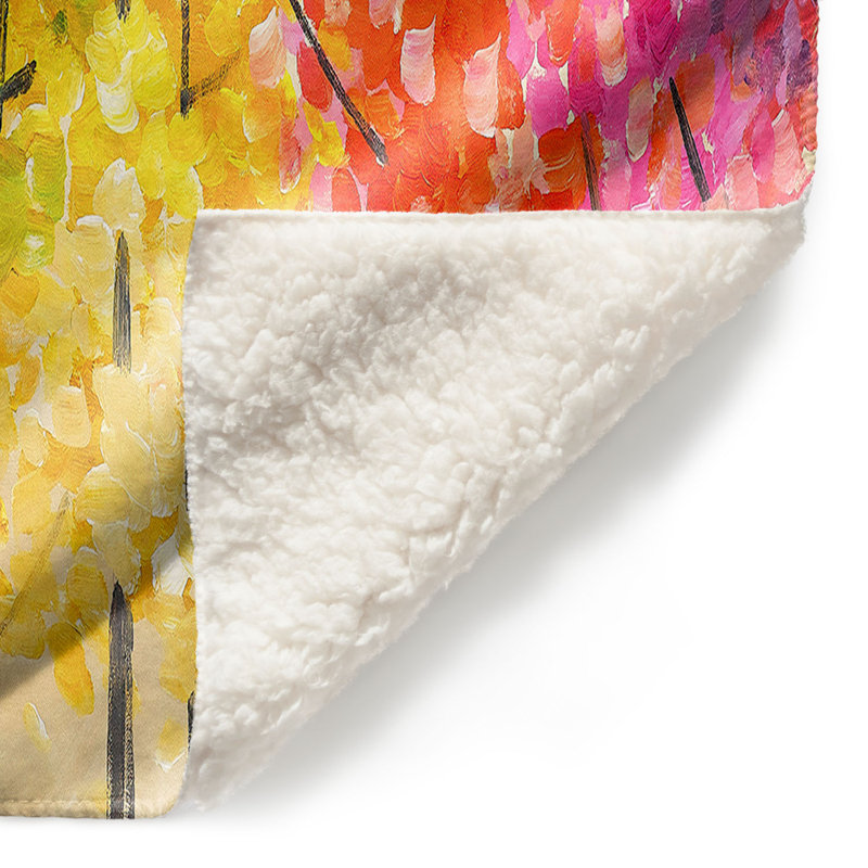 Couverture sherpa doux tree trees ii, l 68 po x L 80 po