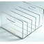 Acrylic Desktop File Organizer And Mail Sorter With Non-Slip Base, Crystal Clear Office Document Holder For Home And Workspace