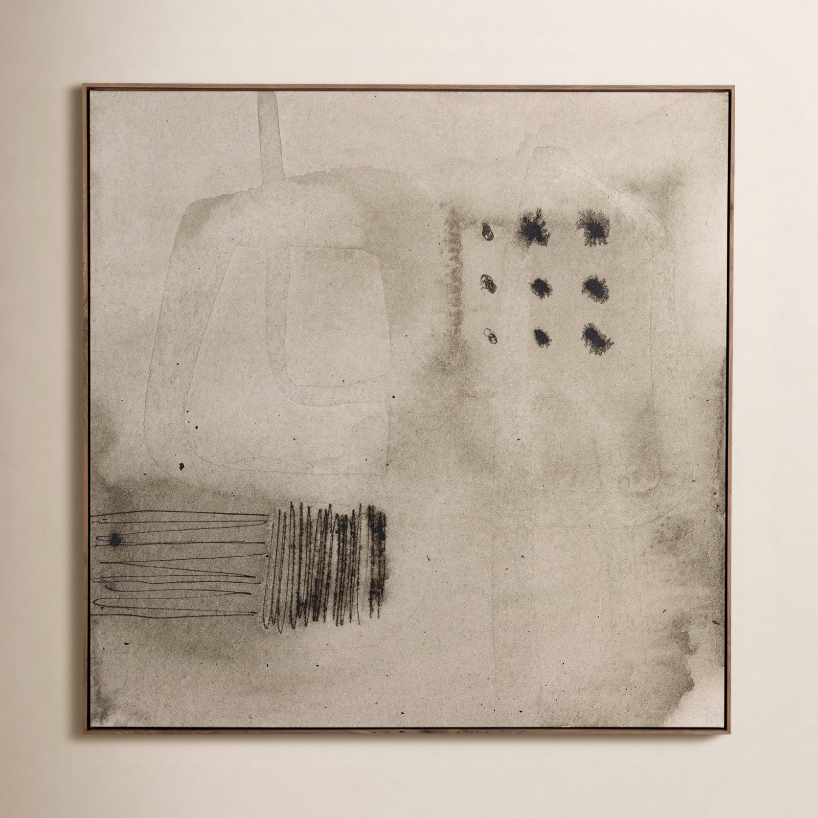 Bertie "Study VI" Painting by Jess Engle, 32" H x 32" W x 2" D