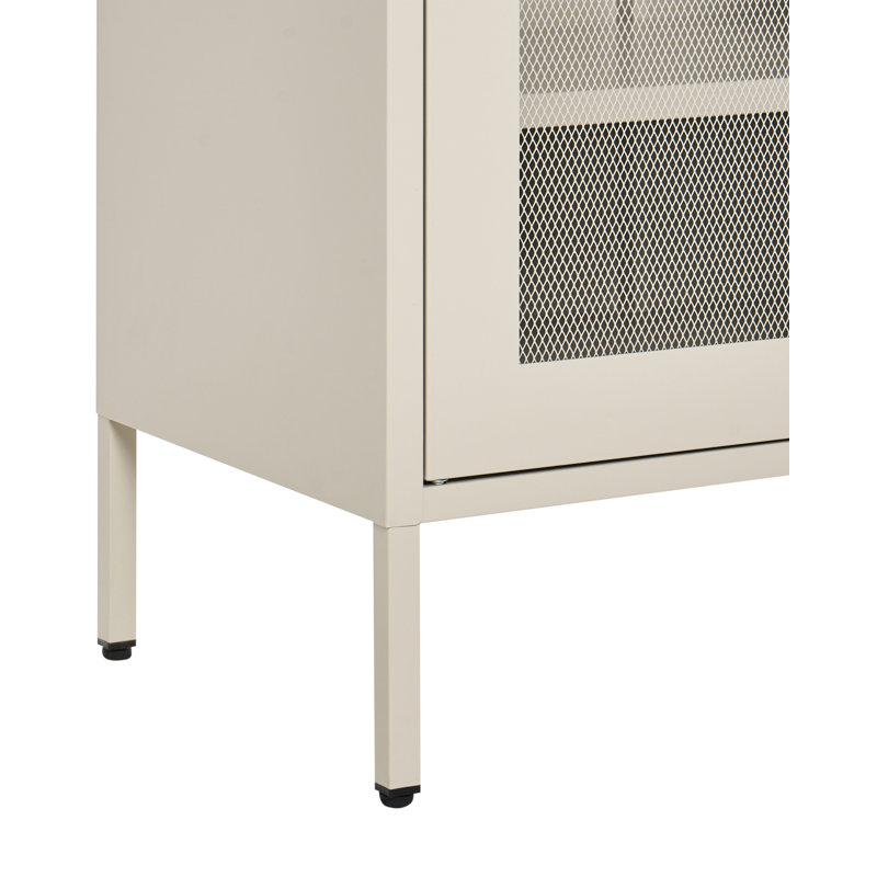 Steel 2 - Door Rectangle Accent Cabinet, Beige
