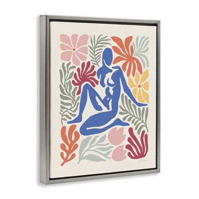 «Abstract Garden with Nude Floater», art mural sur toile par Janelle Penner