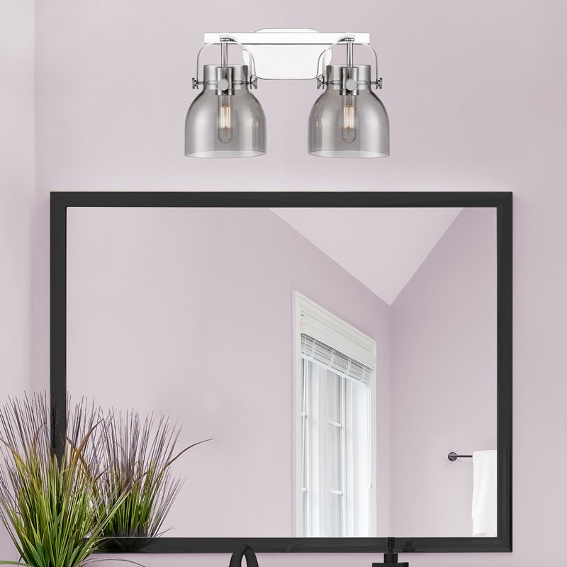 Skycrest 6 - Light Dimmable Vanity Light, Smoke, Polished Chrome, 2 Lights