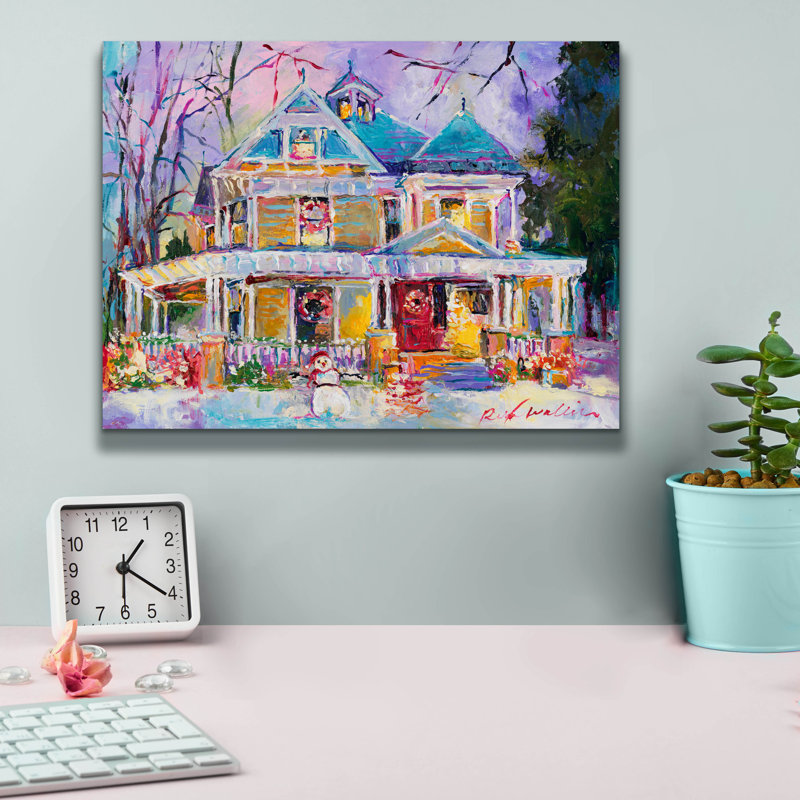 «Christmas House» par Richard Wallich, H 12 po x l 16 po x P 0,75 po