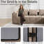 Modular Chenille Cloud Sofa, 3-Piece Boneless L-Shape Sectional with Ottoman, No Assembly-1205506381