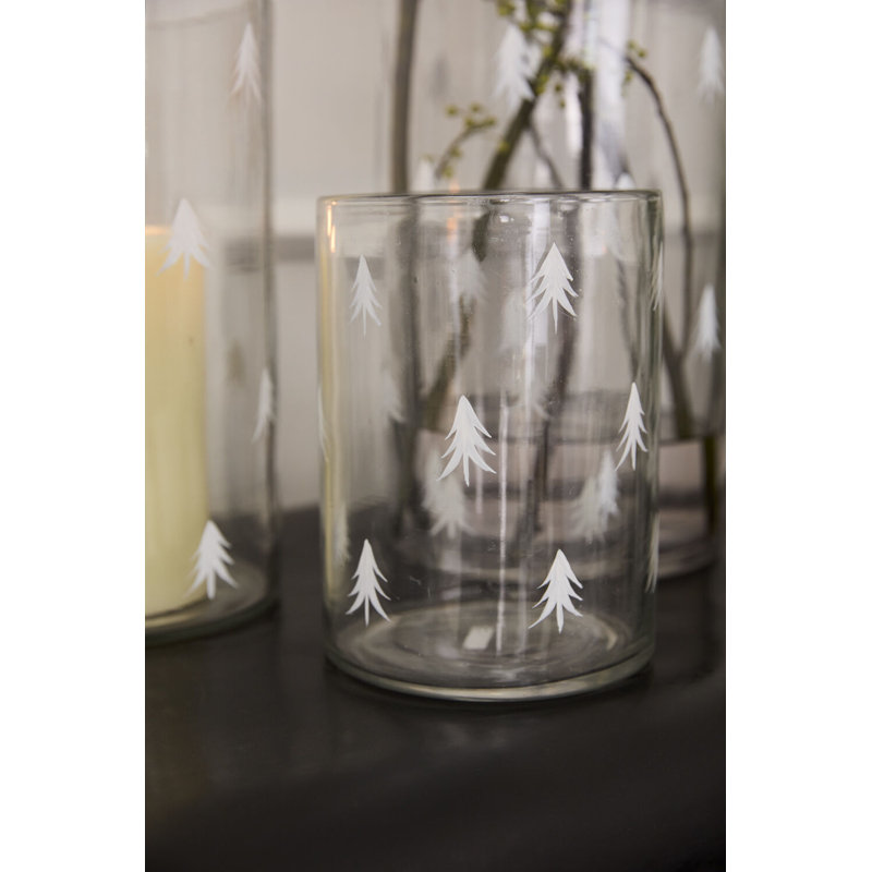 Porte-votive de table en verre, H 7 po x l 5 po x P 5 po
