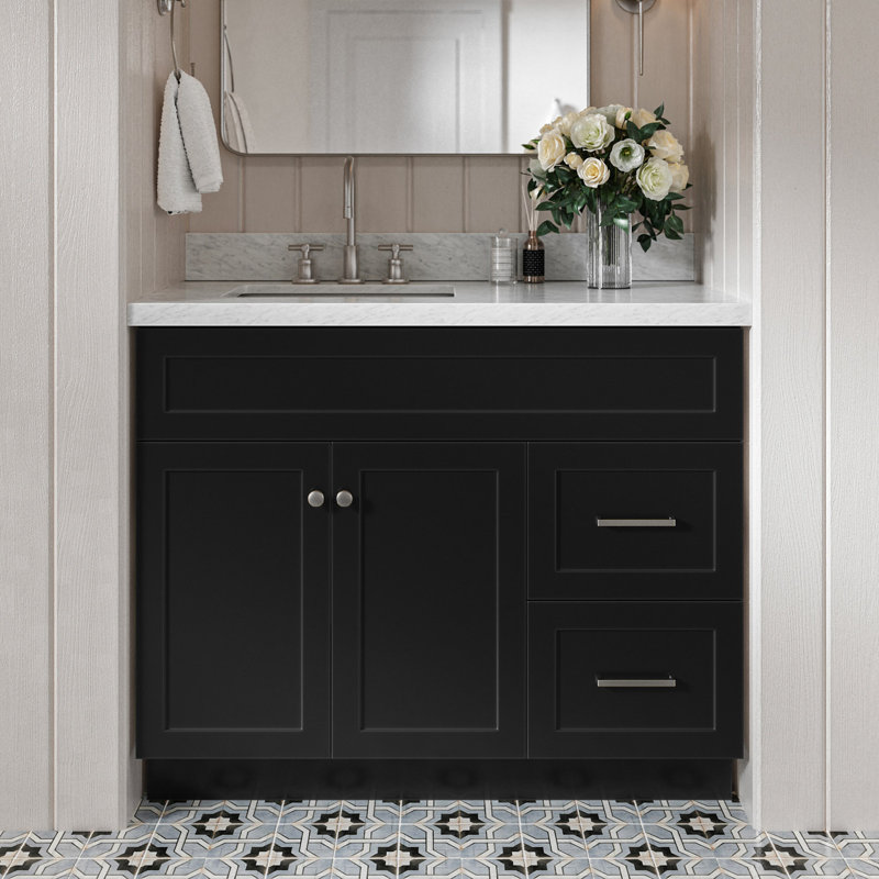 Ensemble de meuble-lavabo simple 43 po Hamlet, Noir