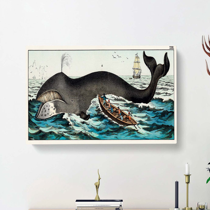 Hunting a Whale - Wrapped Canvas, 50cm H x 76cm W x 3cm D
