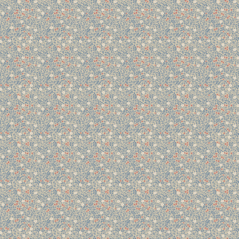 Rouleau de papier peint miniatures 3, Bleu/rouge/beige
