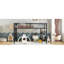 Lit mezzanine simple en métal noir, tablette de rangement, garde-corps, style classique, lit noir de 350 lb pour les adolescents, rangement, design minimaliste, assemblage facile,