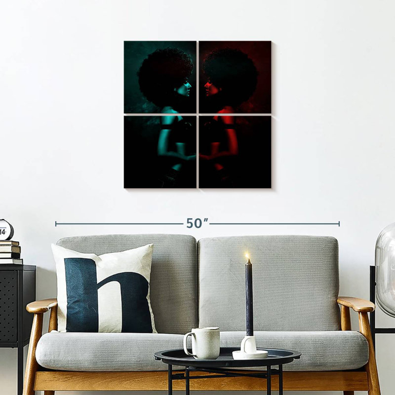 Portrait de femme Leisha Afro, H 26 po x l 26 po