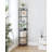 Caterino Corner Shelf Stand, Glass Bookshelf Bookcase, Bathroom Organizer, Plant Stand, Steel Frame, Tempered Glass, Modern Style for Living Room, Bathroom, Kitchen-1504562880-1525654541