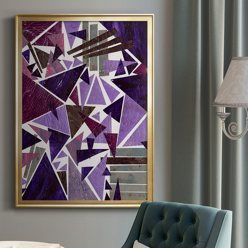 «Purple Dream II», reproduction encadrée de qualité supérieure - Prêt à être accroché-2848088, Papier avec cadre doré