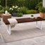Banc d'extérieur en métal / bois massif-814505415