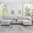 126" Modern Multifunctional Sectional Sofa With Bluetooth Speakers And RGB LED Lighting-122062007
