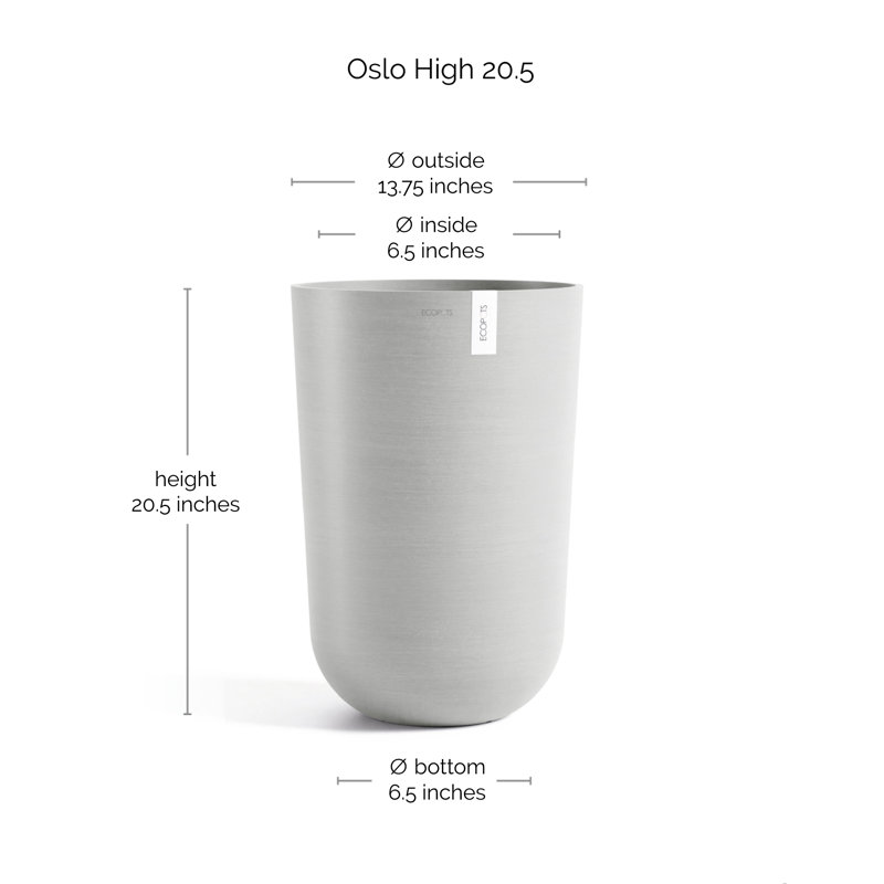 Pot Planter, White Gray