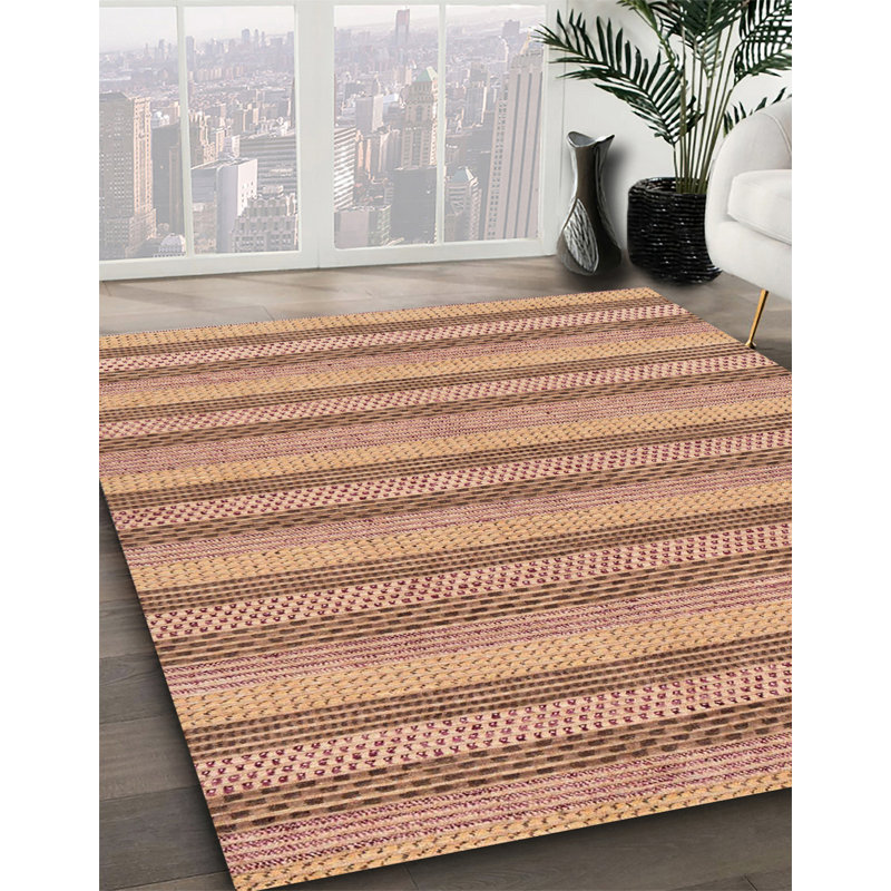 100% Machine Washable Abstract 289 Area Rug, Square 3'