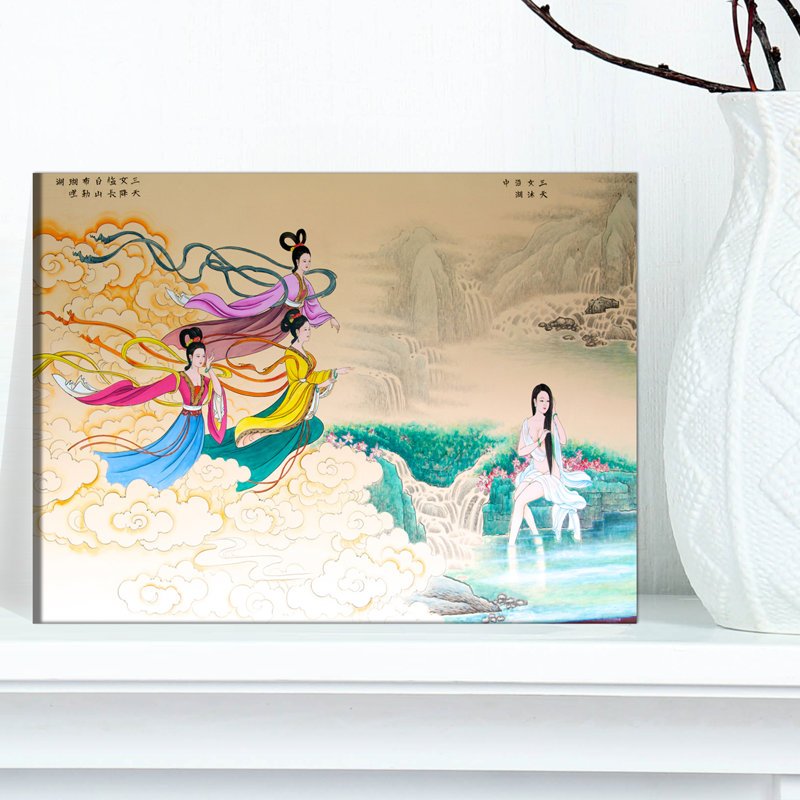 Chinois classique, reproduction d’art, Toile tendue, H 8 po x l 12 po x p 1 po