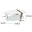 Table basse moderne, forme elliptique ovale