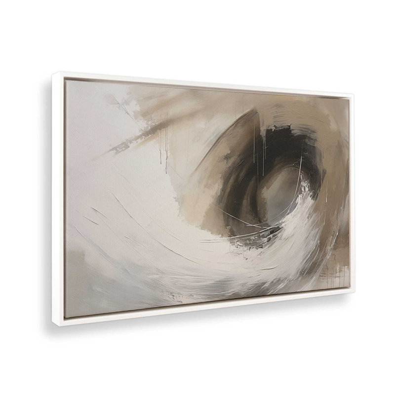 Impression sur toile Taupe tornade, H 12,75 po x l 18,75 po x P 1,75 po, Cadre flottant blanc opaque