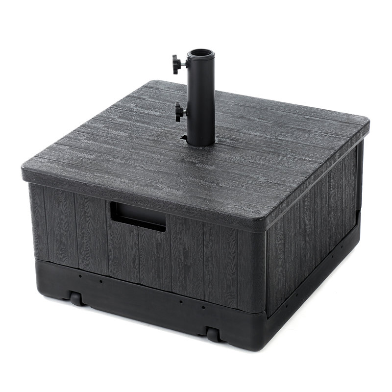  16,9 lb Base de parasol en plastique avec roulettes