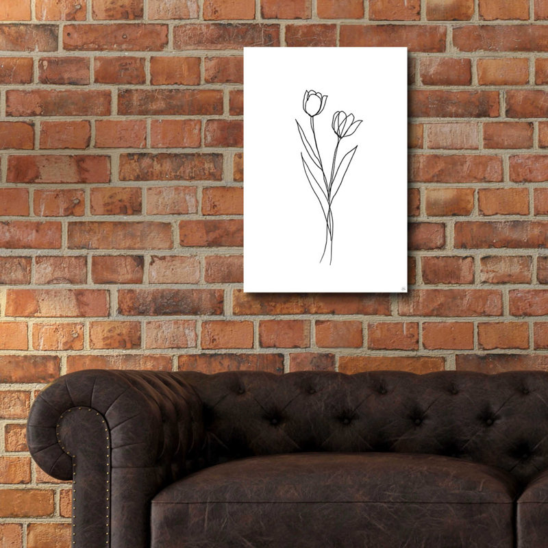 Line Tulips 1 - dessin sans cadre, H 24 po x l 16 po x P 0,2 po
