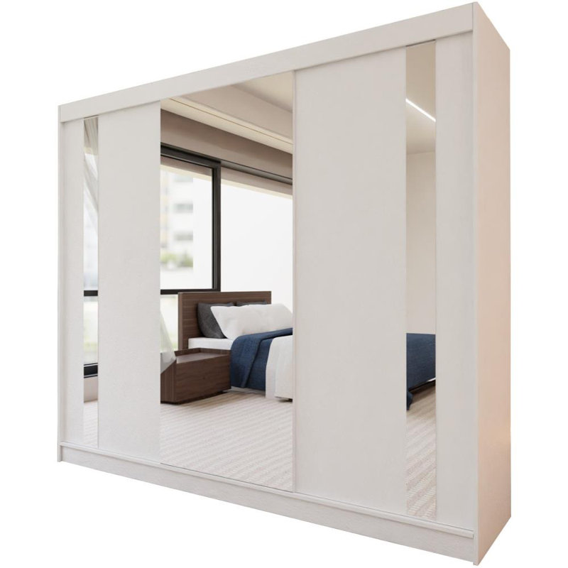 Dealie 3 Door Sliding Wardrobe, White
